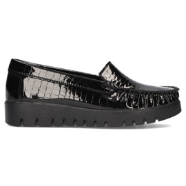 Chaussures en cuir Filippo DP3024/21 Bk Cr noir