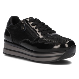 Baskets en cuir Filippo DP3152/21 Bk Noir le noir