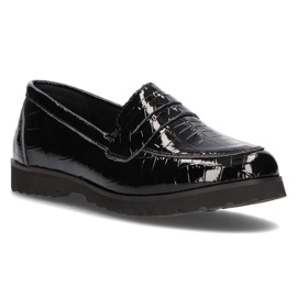 Mocassins en cuir Filippo DP3172 / 21 Bk noir le noir