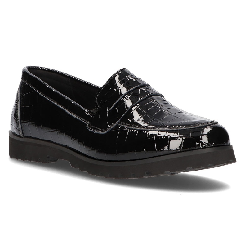 Mocassins en cuir Filippo DP3172 / 21 Bk noir le noir