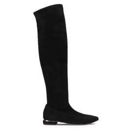 Bottes en daim Filippo 435 noires le noir