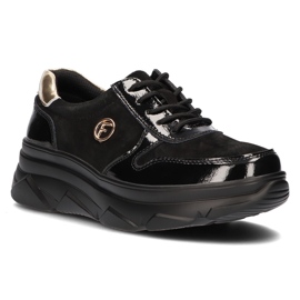 Baskets en cuir Filippo DP3185/22 Bk noir le noir