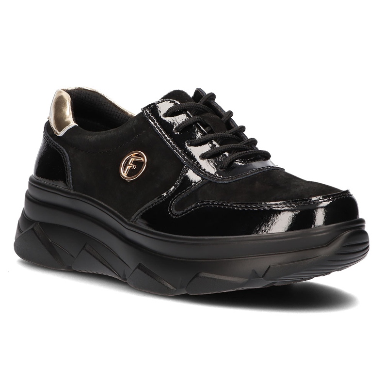 Baskets en cuir Filippo DP3185/22 Bk noir le noir