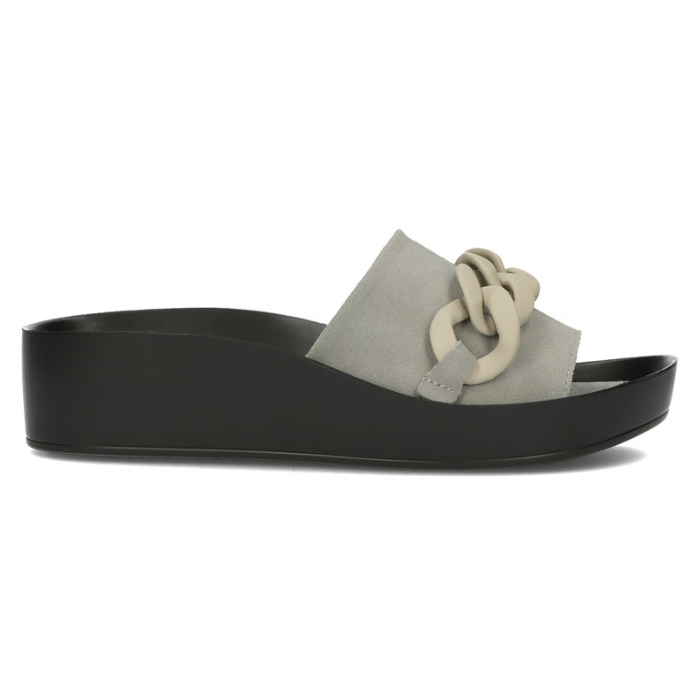 Chaussons en cuir Filippo DK3593 / 22 Gr gris