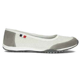 Chaussures en cuir Filippo DP142 / 22 Wh Gr blanc-gris
