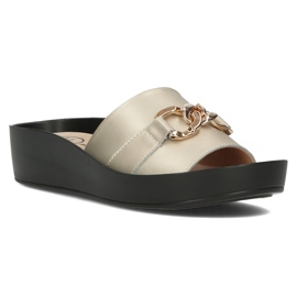 Babouches en cuir Filippo DK3590/22 Go doré d'or Babouches en cuir Filippo DK3590/22 Go doré d'or