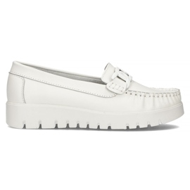 Mocassins en cuir Filippo DP3334 / 22 Wh blanc