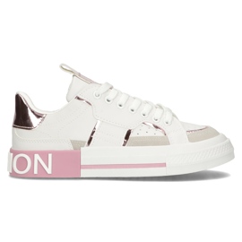 Baskets Filippo GG599 roses blanc multicolore