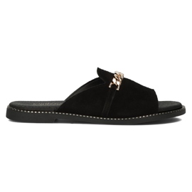 Chaussons Filippo LH-190 en cuir noir