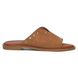 Babouches en cuir Filippo LH-425 Camel brun