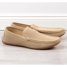 Mocassins ajourés slip on News M EVE341 beige