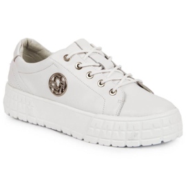 Chaussures plateforme en cuir Filippo W PAW320A blanc