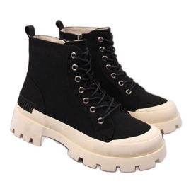 Baskets plateforme D&amp;A W OLI142 noires le noir