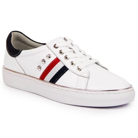 Chaussures baskets en cuir Vinceza W JAN87 blanc