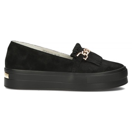 Chaussures en cuir Filippo DP3532 / 22 Bk noir le noir