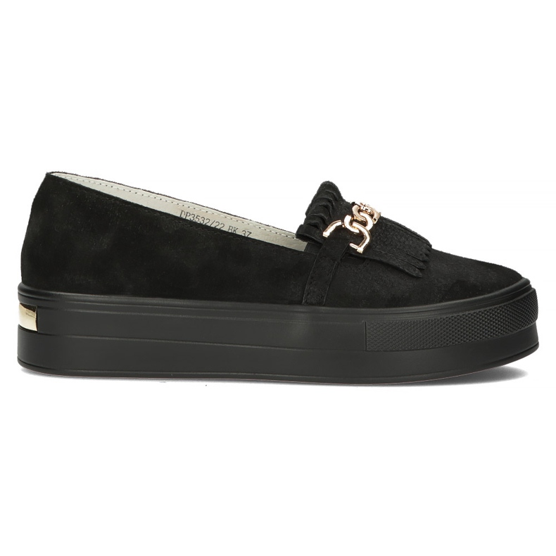 Chaussures en cuir Filippo DP3532 / 22 Bk noir le noir