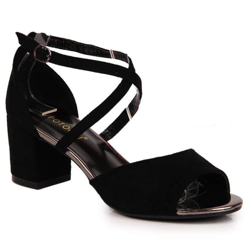 Sandales sur le poteau Potocki W WOL67A noir le noir