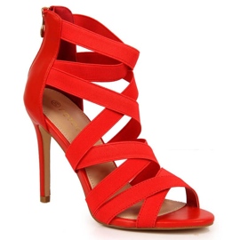 Sandales à talon haut Potocki W WOL69B rouge