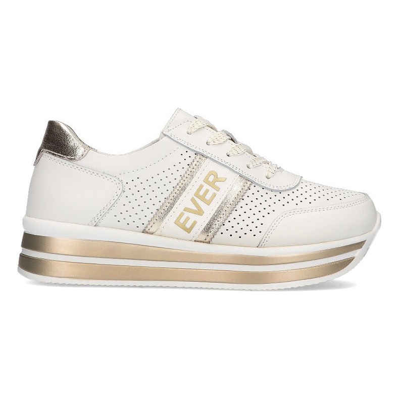 Sneakers en cuir Filippo DP1414/22 Wh Go or blanc blanche d'or