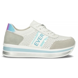 Baskets en cuir Filippo DP1414/22 Bl bleu blanc gris