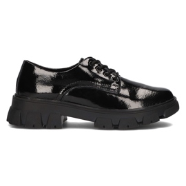 Chaussures en cuir Filippo DP3153 / 22 Bk noir le noir