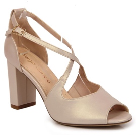 Sandales sur un poteau nacré Sergio Leone W SK210D beige