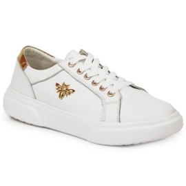 Chaussures en cuir à plateforme Vinceza W JAN119B blanc