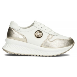 Baskets en cuir Filippo DP3547 / 22 Wh Go blanc doré