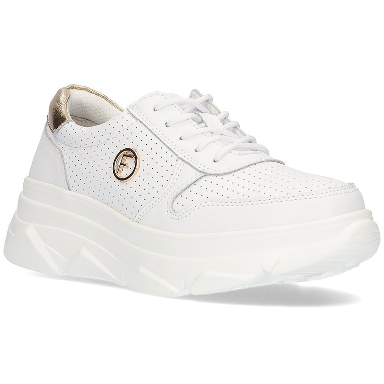 Baskets en cuir Filippo DP2138 / 22 Wh blanc blanche