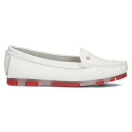 Mocassins en cuir Filippo DP2037 / 22 Wh Rd blanc blanche