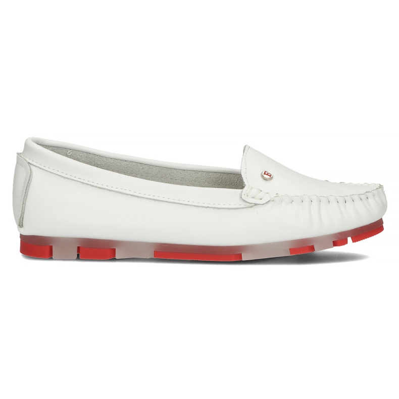 Mocassins en cuir Filippo DP2037 / 22 Wh Rd blanc blanche
