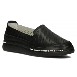 Chaussures en cuir Filippo DP3623 / 22 Bk noir le noir