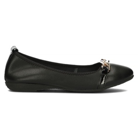 Ballerines en cuir Filippo DP3709/22 Bk noir