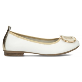 Chaussures en cuir Filippo DP3661 / 22 Wh blanc blanche