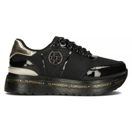 Baskets en cuir Filippo DP3688 / 22 Bk noir le noir Baskets en cuir Filippo DP3688 / 22 Bk noir le noir