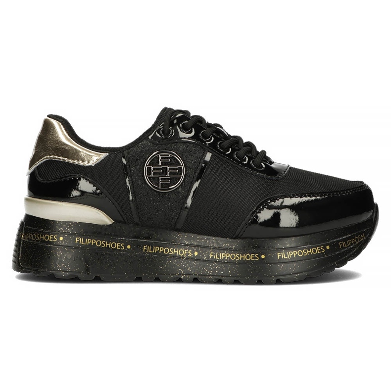 Baskets en cuir Filippo DP3688 / 22 Bk noir le noir