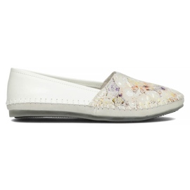 Chaussures en cuir Filippo DP031 / 22 Wh Yl blanc jaune