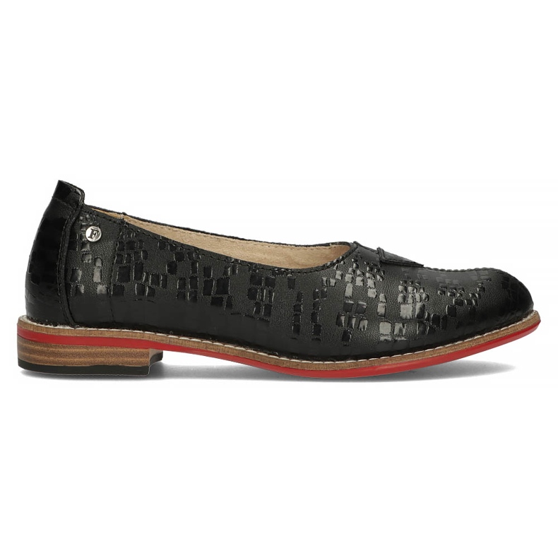 Chaussures en cuir Filippo DP3545 / 22 Bk noir le noir