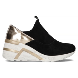 Baskets en cuir Filippo DP3652/22 Bk noir doré