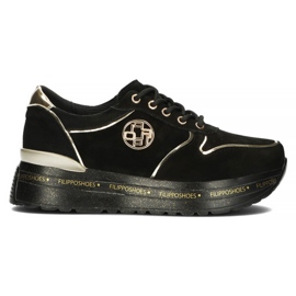 Baskets en cuir Filippo DP3558/22 Bk noir le noir d'or