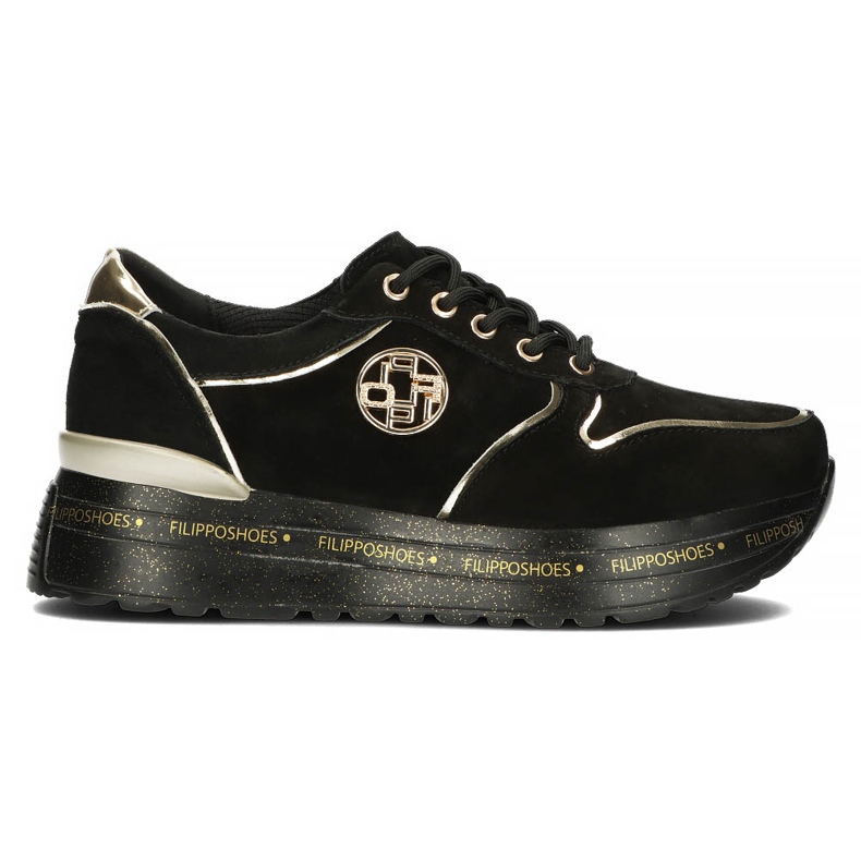 Baskets en cuir Filippo DP3558/22 Bk noir le noir d'or