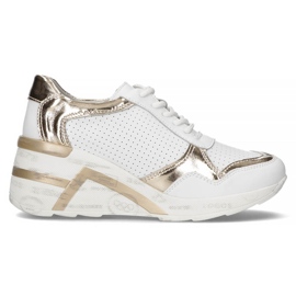 Baskets en cuir Filippo DP3693 / 22 Wh blanc blanche d'or