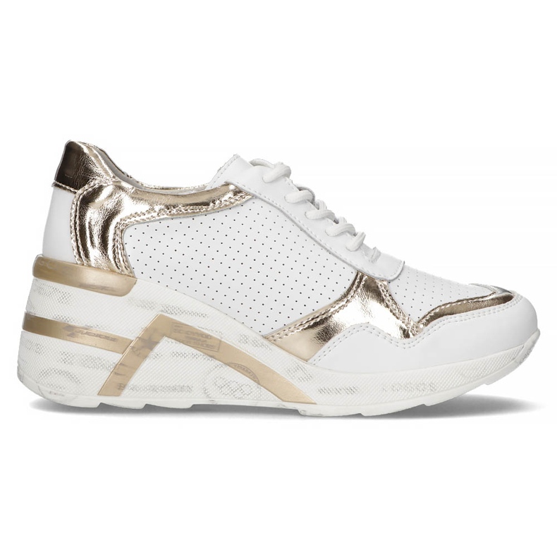Baskets en cuir Filippo DP3693 / 22 Wh blanc blanche d'or