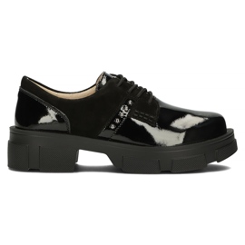 Chaussures en cuir Filippo DP3713 / 22 Bk noir le noir