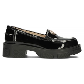 Chaussures en cuir Filippo DP3712 / 22 Bk noir le noir
