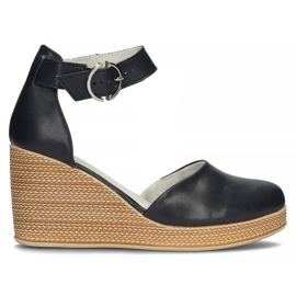 Sandales en cuir Filippo DP3519/22 Nv bleu marine