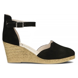 Sandales en cuir Filippo DS1394/22 Bk Noir le noir