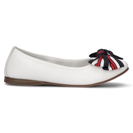 Ballerines en cuir Filippo DP3634 / 22 Wh blanc blanche