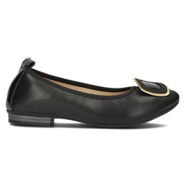Chaussures en cuir Filippo DP3661 / 22 Bk noir