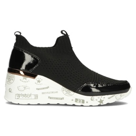 Chaussures en cuir Filippo DP3551 / 22 Bk noir le noir